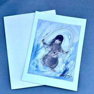 Vtg 2005  DE GRAZIA MERRILY MERRILY NOTE CARD Seal Of Authenticity W/Envelope